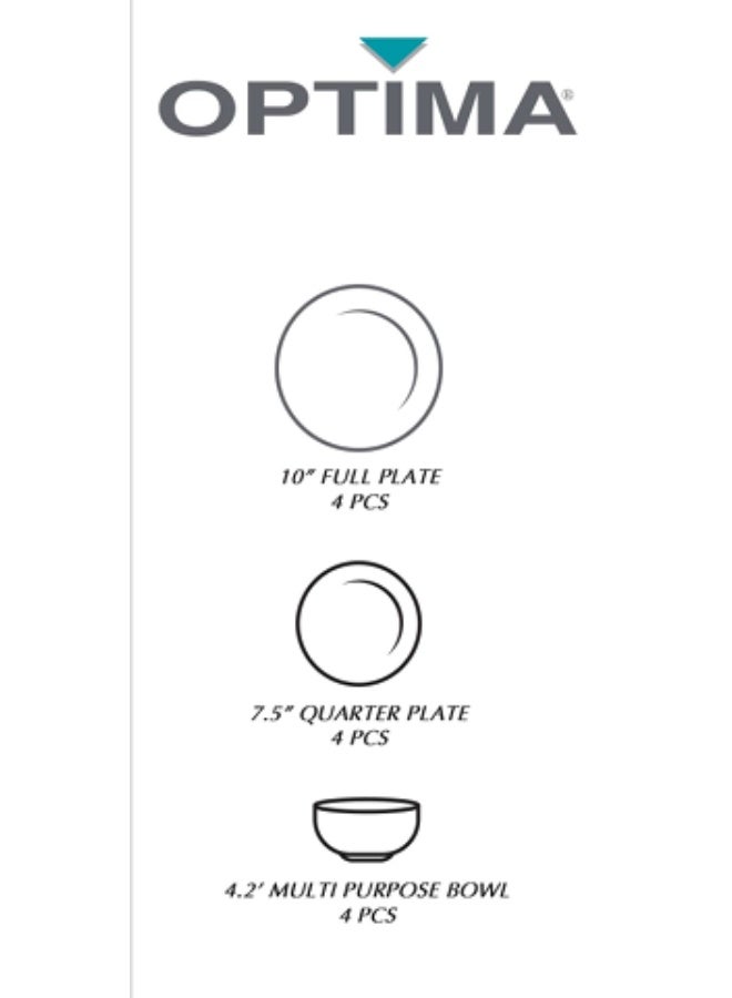 OPTIMA OPALWARE DINNER SET (AZURE) - 12PC - Image 5